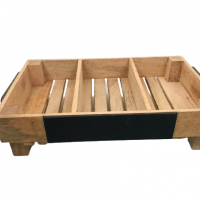 Caisse bois sur pied avec poignées