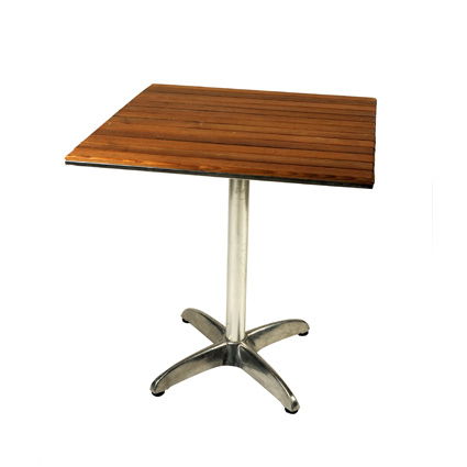 Table bois métal carrée