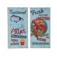 Panneau bois péche déco